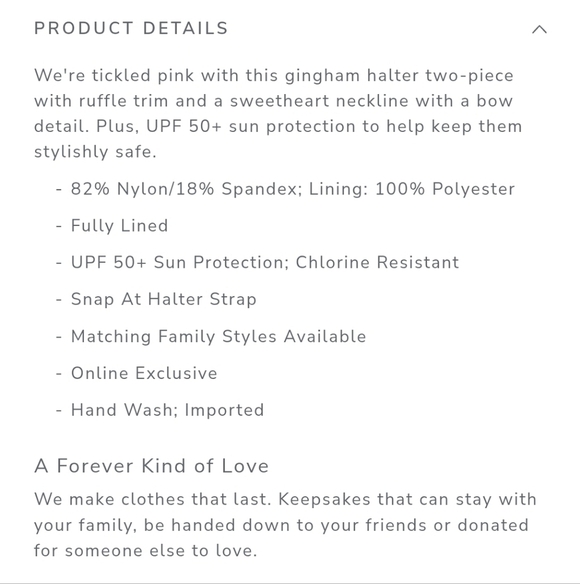 JANIE AND JACK BEGONIA PINK GINGHAM HALTER RUFFLE TWO PIECE BATHING SUIT GIRLS 6 - Picture 12 of 14